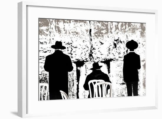Dovening, from the Series Tuesday at the Wailing Wall (2016)-Joy Lions-Framed Giclee Print