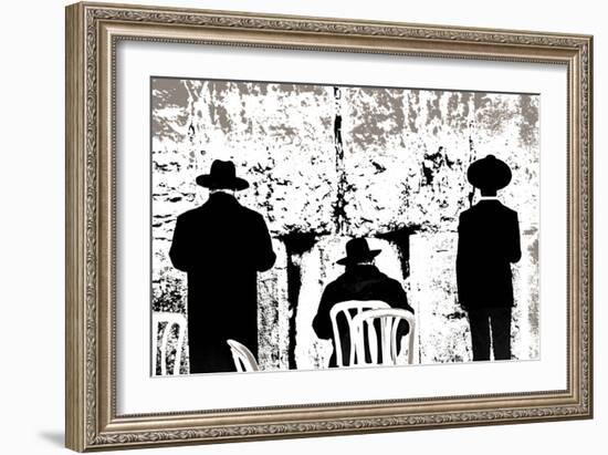 Dovening, from the Series Tuesday at the Wailing Wall (2016)-Joy Lions-Framed Giclee Print