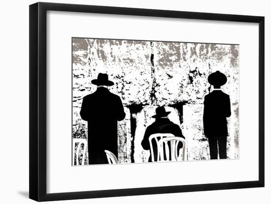 Dovening, from the Series Tuesday at the Wailing Wall (2016)-Joy Lions-Framed Giclee Print