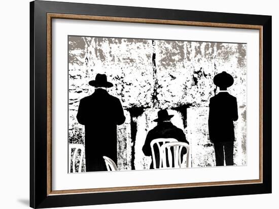 Dovening, from the Series Tuesday at the Wailing Wall (2016)-Joy Lions-Framed Giclee Print