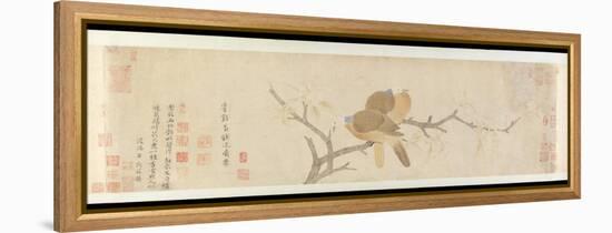 Doves and Pear Blossoms after Rain-Qian Xuan-Framed Premier Image Canvas