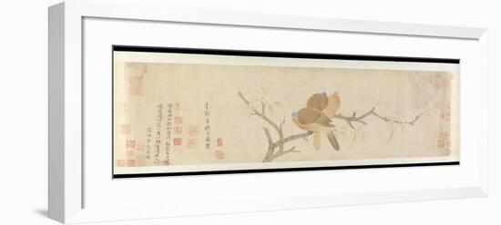 Doves and Pear Blossoms after Rain-Qian Xuan-Framed Giclee Print