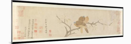 Doves and Pear Blossoms after Rain-Qian Xuan-Mounted Giclee Print