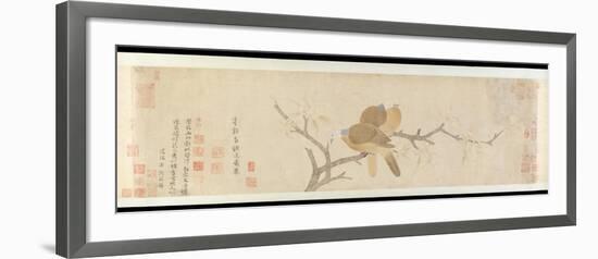 Doves and Pear Blossoms after Rain-Qian Xuan-Framed Giclee Print