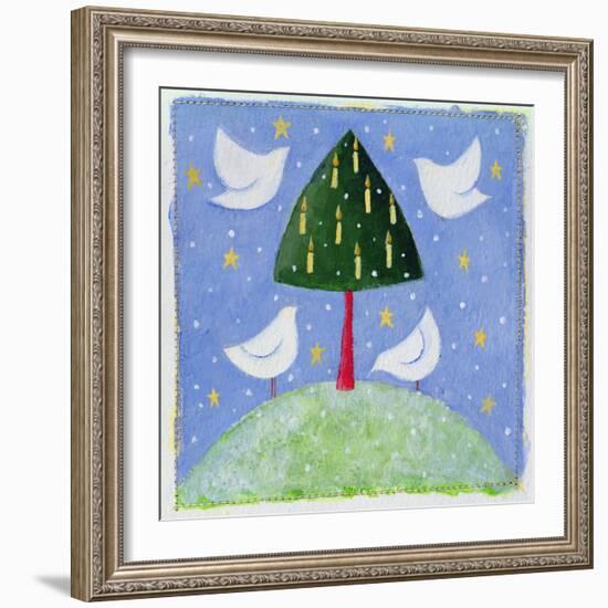 Doves around the Tree, 2001-Alex Smith-Burnett-Framed Giclee Print