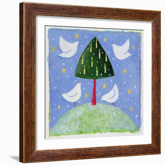 Doves around the Tree, 2001-Alex Smith-Burnett-Framed Giclee Print