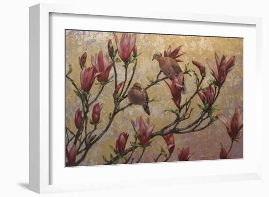 Doves on Gold-Michael Jackson-Framed Giclee Print