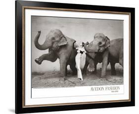 Dovima with Elephants, c.1955-Richard Avedon-Framed Art Print