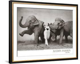 Dovima with Elephants, c.1955-Richard Avedon-Framed Art Print