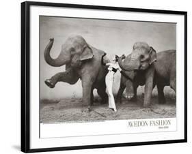 Dovima with Elephants, c.1955-Richard Avedon-Framed Art Print