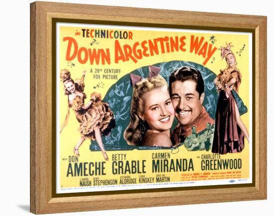 Down Argentine Way, Betty Grable, Don Ameche, Carmen Miranda, 1940-null-Framed Stretched Canvas