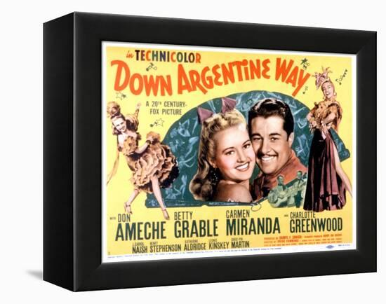 Down Argentine Way, Betty Grable, Don Ameche, Carmen Miranda, 1940-null-Framed Stretched Canvas