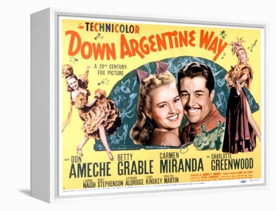 Down Argentine Way, Betty Grable, Don Ameche, Carmen Miranda, 1940-null-Framed Stretched Canvas