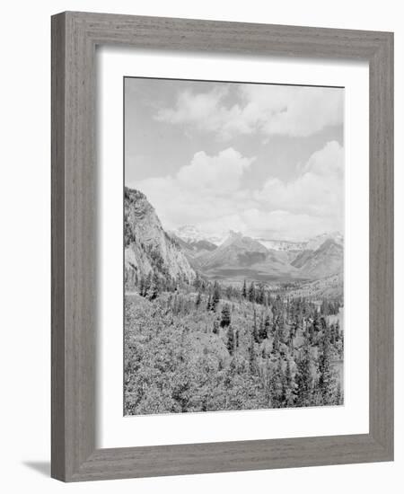 Down Bow Valley from Banff Springs Hotel, Alberta-null-Framed Photo