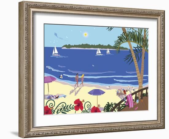 Down By The Seashore-Cindy Wider-Framed Giclee Print