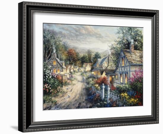 Down Cottage Lane-Nicky Boehme-Framed Giclee Print