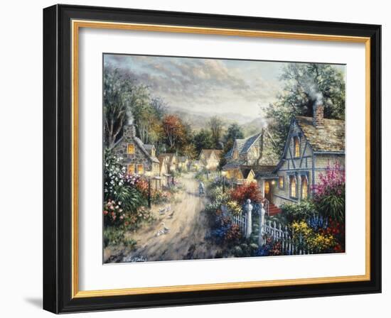 Down Cottage Lane-Nicky Boehme-Framed Giclee Print