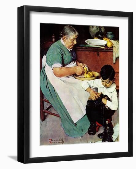 "Down-East  Ambrosia", March 19,1938-Norman Rockwell-Framed Giclee Print