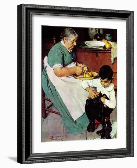 "Down-East  Ambrosia", March 19,1938-Norman Rockwell-Framed Giclee Print