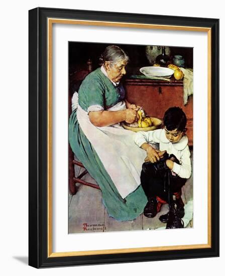 "Down-East  Ambrosia", March 19,1938-Norman Rockwell-Framed Giclee Print