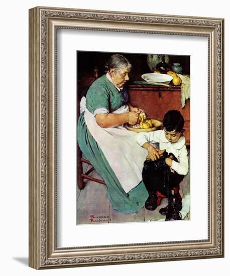 "Down-East  Ambrosia", March 19,1938-Norman Rockwell-Framed Giclee Print