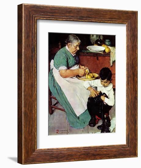 "Down-East  Ambrosia", March 19,1938-Norman Rockwell-Framed Giclee Print