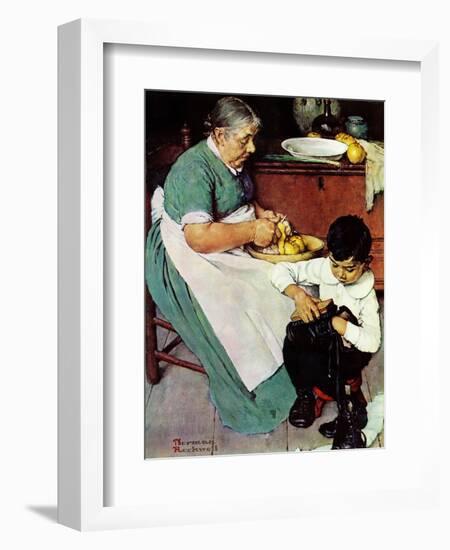 "Down-East  Ambrosia", March 19,1938-Norman Rockwell-Framed Giclee Print