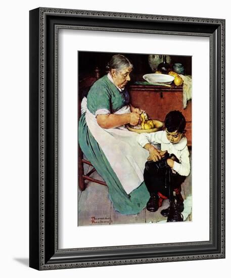 "Down-East  Ambrosia", March 19,1938-Norman Rockwell-Framed Giclee Print