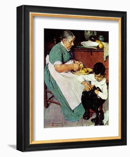 "Down-East  Ambrosia", March 19,1938-Norman Rockwell-Framed Giclee Print