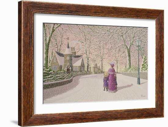 Down Lodge Lane-Peter Szumowski-Framed Giclee Print