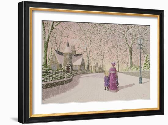 Down Lodge Lane-Peter Szumowski-Framed Giclee Print