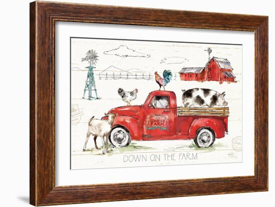 Down on the Farm II-Anne Tavoletti-Framed Art Print