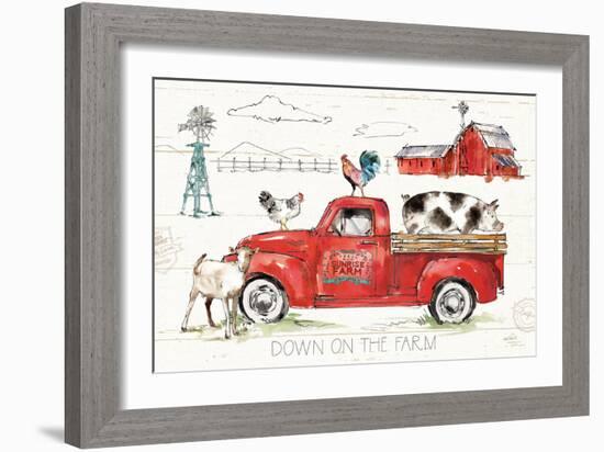 Down on the Farm II-Anne Tavoletti-Framed Art Print