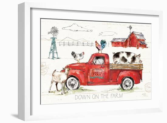 Down on the Farm II-Anne Tavoletti-Framed Art Print