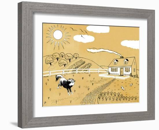 Down on the Farm - Jack & Jill-Paul Froelich-Framed Giclee Print