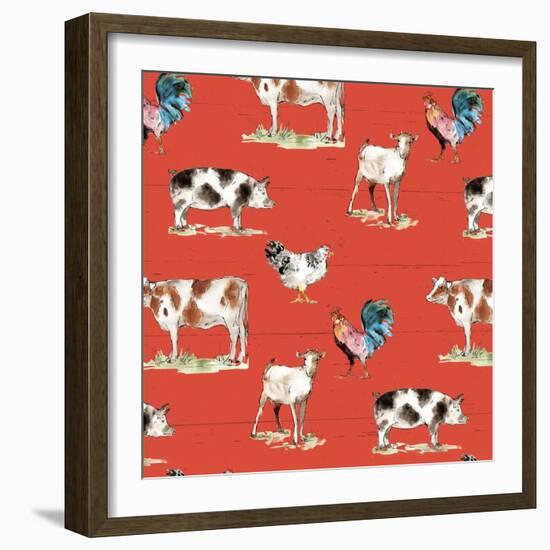 Down on the Farm Step 01B-Anne Tavoletti-Framed Art Print