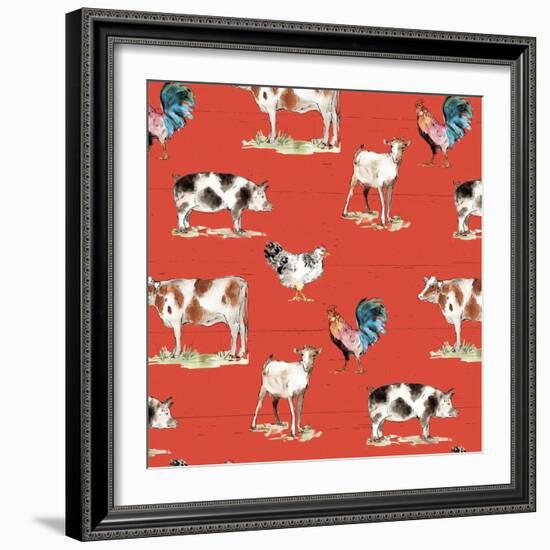 Down on the Farm Step 01B-Anne Tavoletti-Framed Art Print