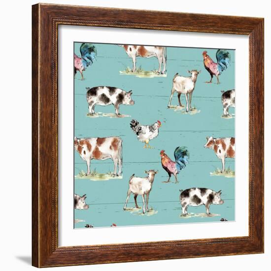 Down on the Farm Step 01C-Anne Tavoletti-Framed Art Print