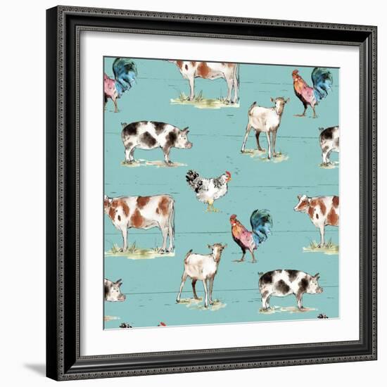 Down on the Farm Step 01C-Anne Tavoletti-Framed Art Print