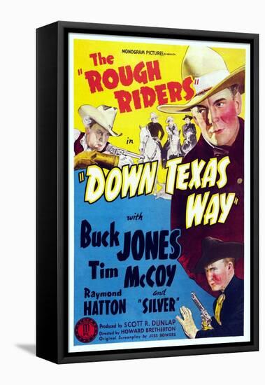 Down Texas Way, Raymond Hatton, Buck Jones, Tim Mccoy, 1942-null-Framed Stretched Canvas