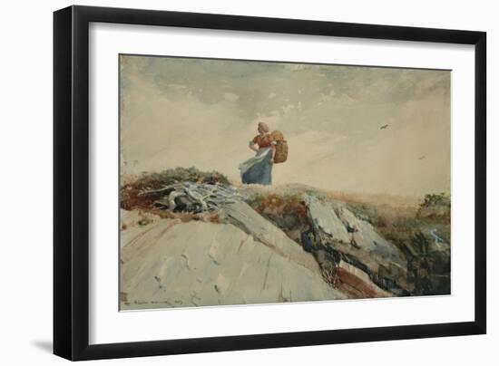 Down the Cliff, 1883-Winslow Homer-Framed Giclee Print