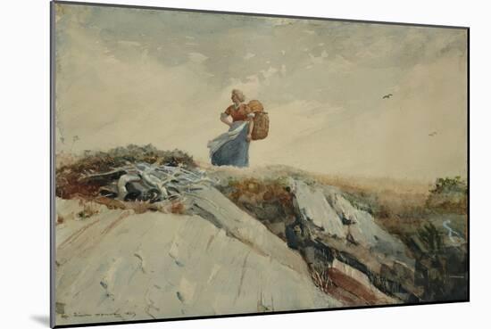 Down the Cliff, 1883-Winslow Homer-Mounted Giclee Print