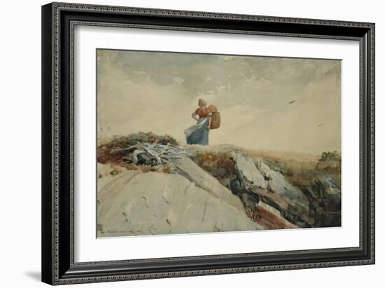 Down the Cliff, 1883-Winslow Homer-Framed Giclee Print