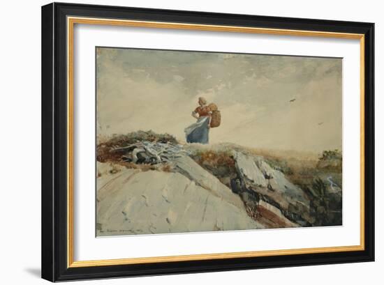 Down the Cliff, 1883-Winslow Homer-Framed Giclee Print