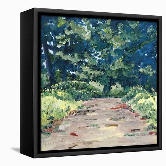 Down the Lane, 2008, (Oil on Canvas)-Helen White-Framed Premier Image Canvas