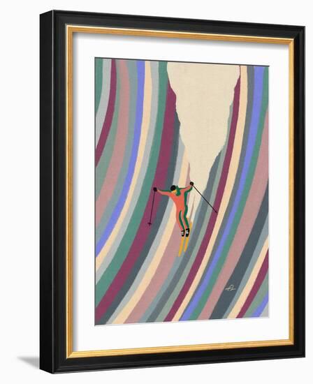 Down the Slope-Fabian Lavater-Framed Photographic Print