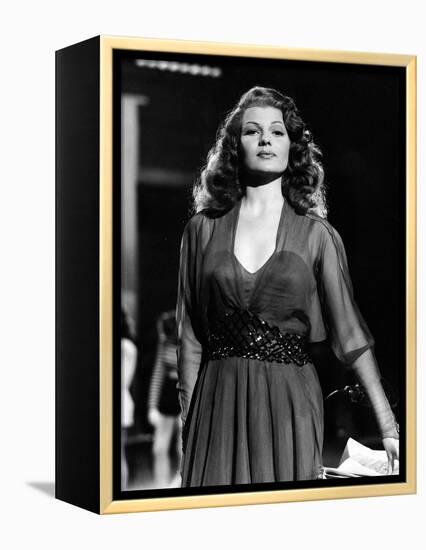 DOWN TO EARTH, 1947 directed by ALEXANDER HALL Rita Hayworth (b/w photo)-null-Framed Stretched Canvas