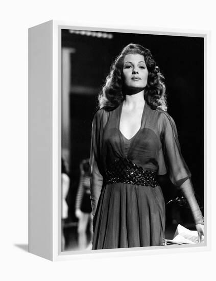 DOWN TO EARTH, 1947 directed by ALEXANDER HALL Rita Hayworth (b/w photo)-null-Framed Stretched Canvas