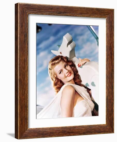 DOWN TO EARTH, 1947 directed by ALEXANDER HALL Rita Hayworth (photo)-null-Framed Photo