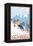 Downhhill Snow Skier, Lake Tahoe, California-Lantern Press-Framed Stretched Canvas